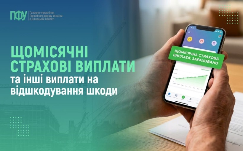 Щомісячні страхові виплати та інші виплати на відшкодування шкоди