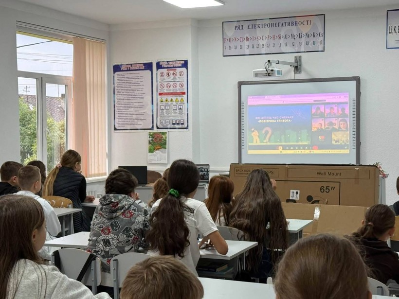 Школярі беруть участь у тренінгу