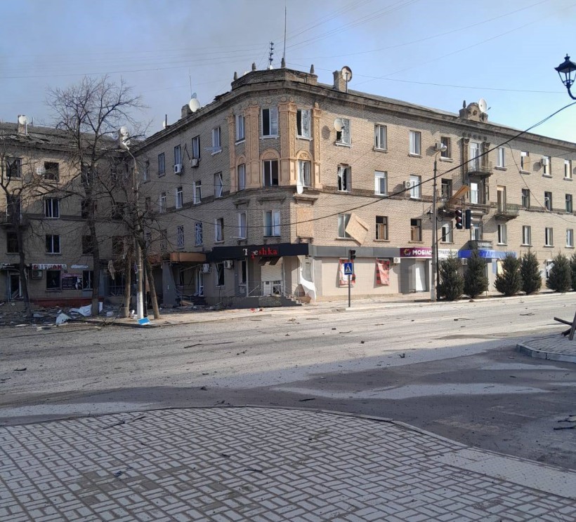 Пошкоджені будинки в центрі Дружківки