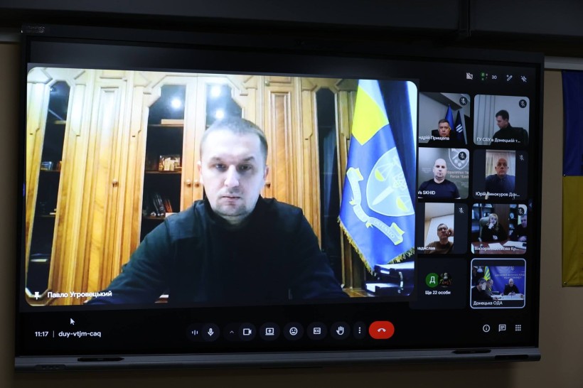 Учасники засідання Ради оборони Донецької області, які приєднались онлайн