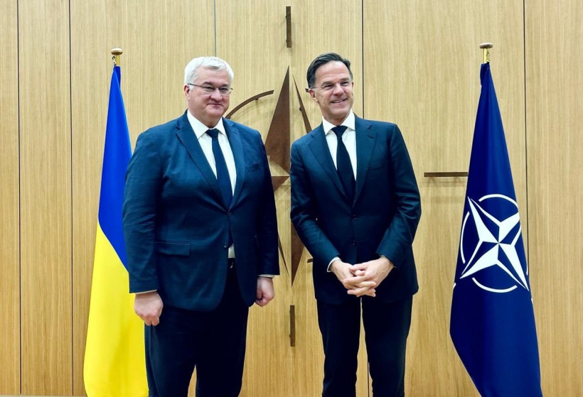 Андрій Сибіга з Генеральним секретарем НАТО  Марком Рютте