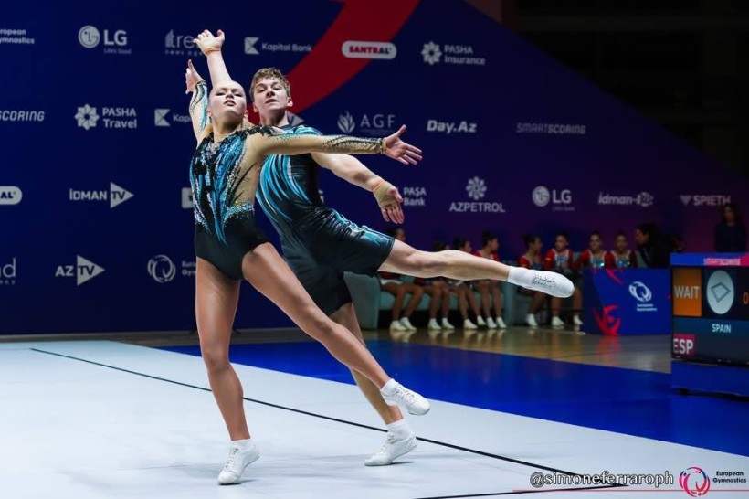 Парний виступ представників Донеччини на чемпіонаті Європи зі спортивної аеробіки