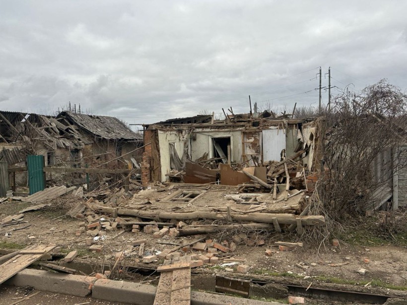 Будинок, зруйнований після ворожого обстрілу