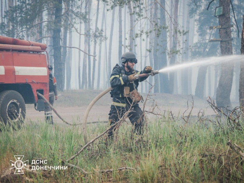 Рятувальники Донеччини ліквідують горіння лісів