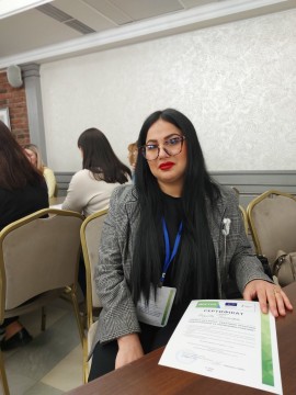Учасниця обласного конкурсу «Молода людина року – 2026» у номінації «Провідники знань» Елеонора Козлова
