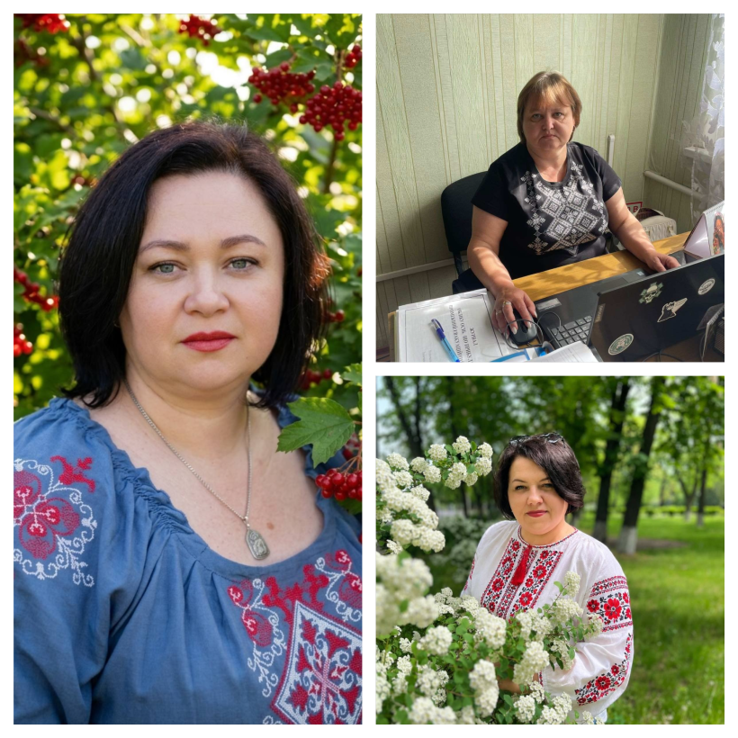 Колаж з трьох фото - жінки у вишиванках