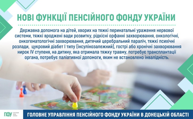 Інформація про деякі види державної допомоги на дітей.
