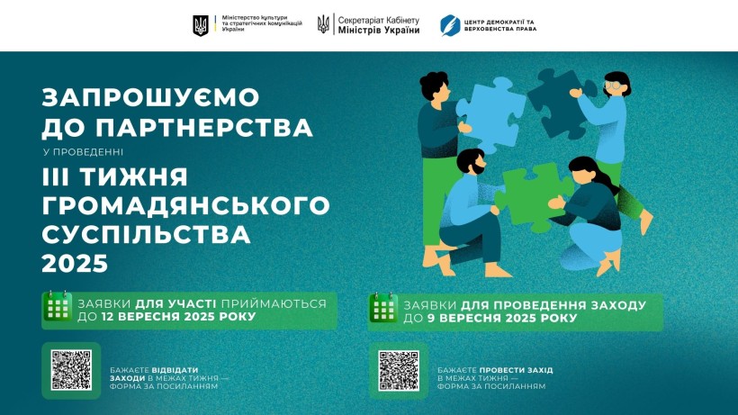 Запрошення до партнерства у проведенні тижня громадянського суспільства 2025