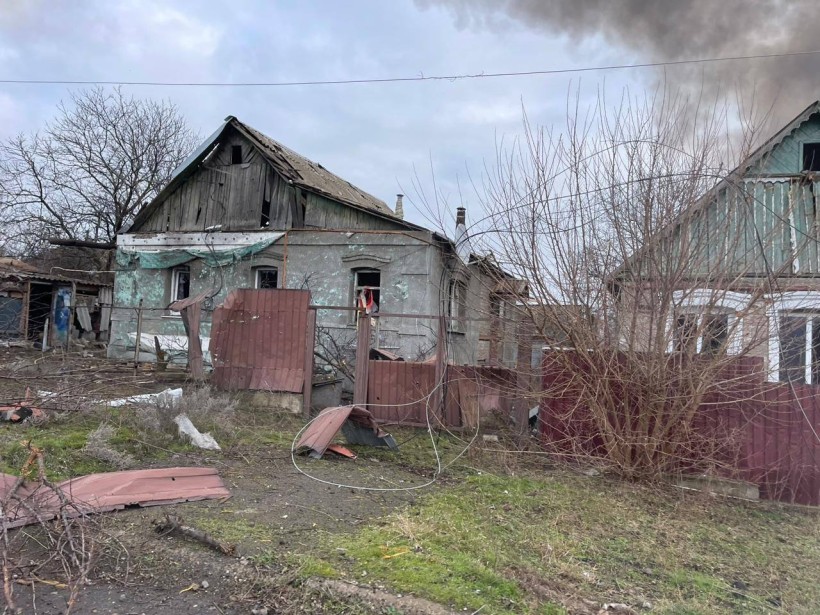 Будинок, пошкоджений окупантами