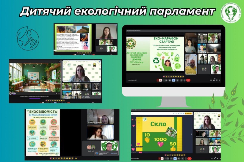 Онлайн-перебіг засідання дитячого екологічного парламенту.