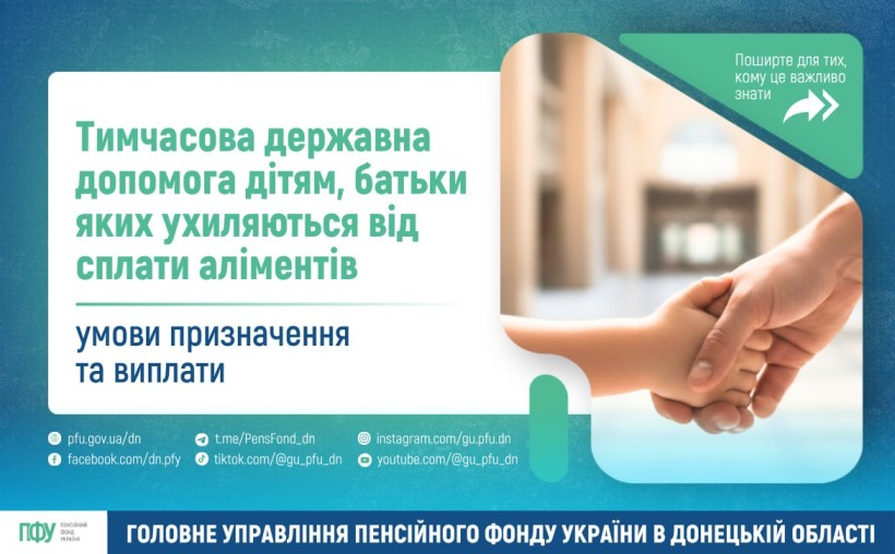 Тимчасова державна допомога дітям, батьки яких ухиляються від сплати аліментів