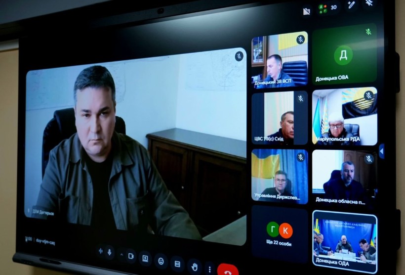 Учасники засідання Ради оборони Донецької області, які приєднались онлайн