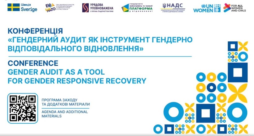 Афіша конференції "Гендерний аудит як інструмент гендерно відповідального відновлення"