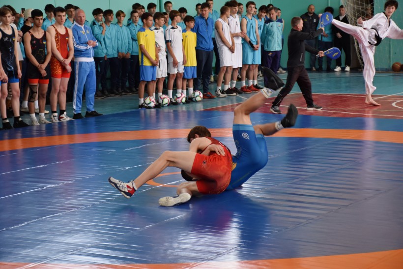 Спортсмени Донеччини демонструють показові виступи з вільної боротьби та тхеквондо