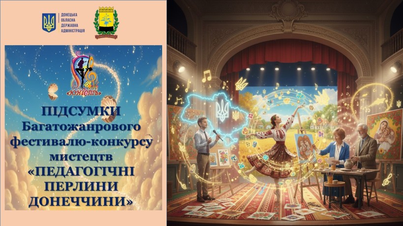 Афіша багатожанрового фестивалю-конкурсу мистецтв «Педагогічні перлини Донеччини»