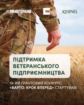Ветеран у військовій формі двиться на поле пшениці