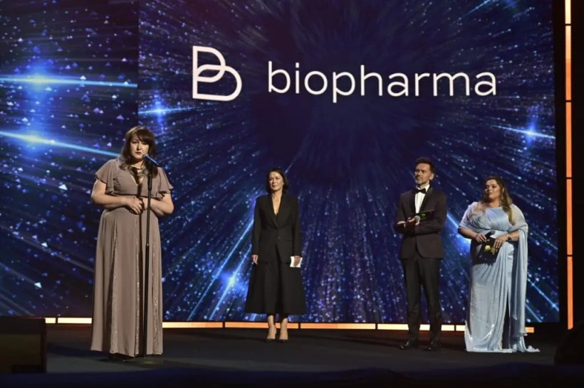Олена Трубчаніна під час нагородження Global Teacher Prize Ukraine