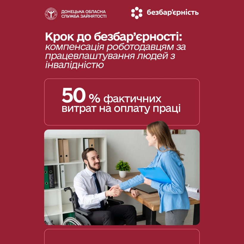 Крок до безбар’єрності: компенсація роботодавцям за працевлаштування людей з інвалідністю