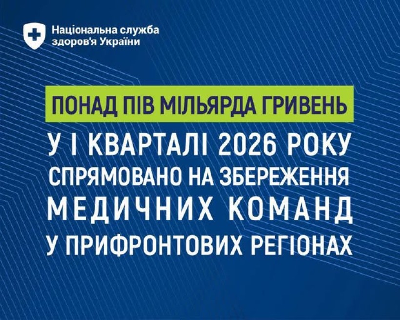 Понад пів мільярда гривень у І кварталі 2026 року спрямовано на збереження  медичних команд у прифронтових регіонах