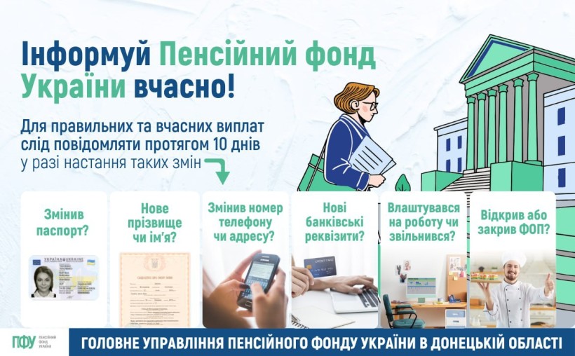 Інформуй Пенсійний фонд України вчасно