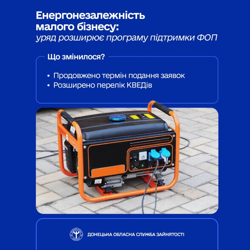 Енергонезалежність малого бізнесу: уряд розширює програму підтримки ФОП