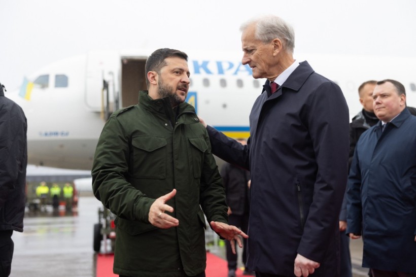 Прем'єр-міністр Норвегії Йонас Гар Стере під час зустрічі з Президентом України Володимиром Зеленським в Осло