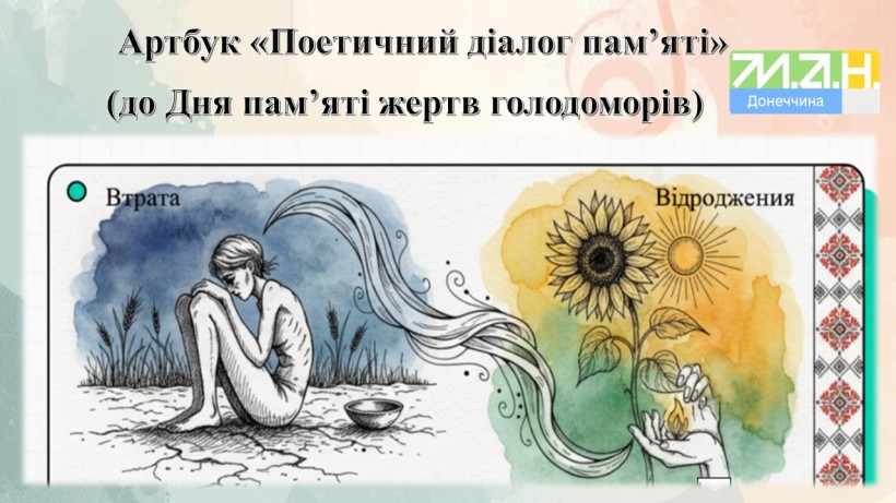 Афіша-запрошення до створення артбуку «Поетичний діалог пам’яті» (до Дня пам’яті жертв голодоморів).
