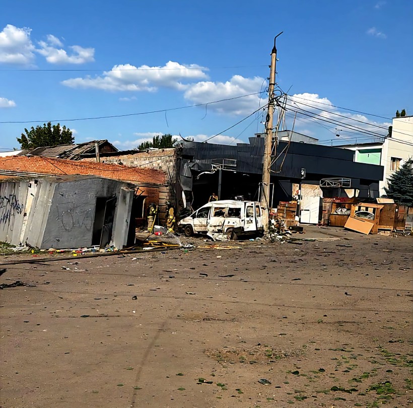 Зруйноване окупантами відділення Нової пошти у Краматорську
