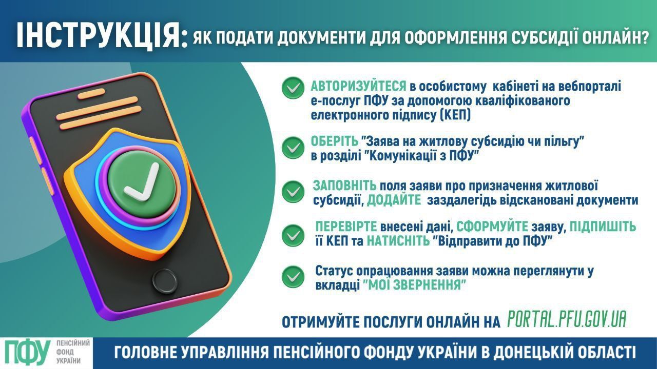 Як подати документи для оформлення субсидії онлайн Донецька Обласна Державна адміністрація