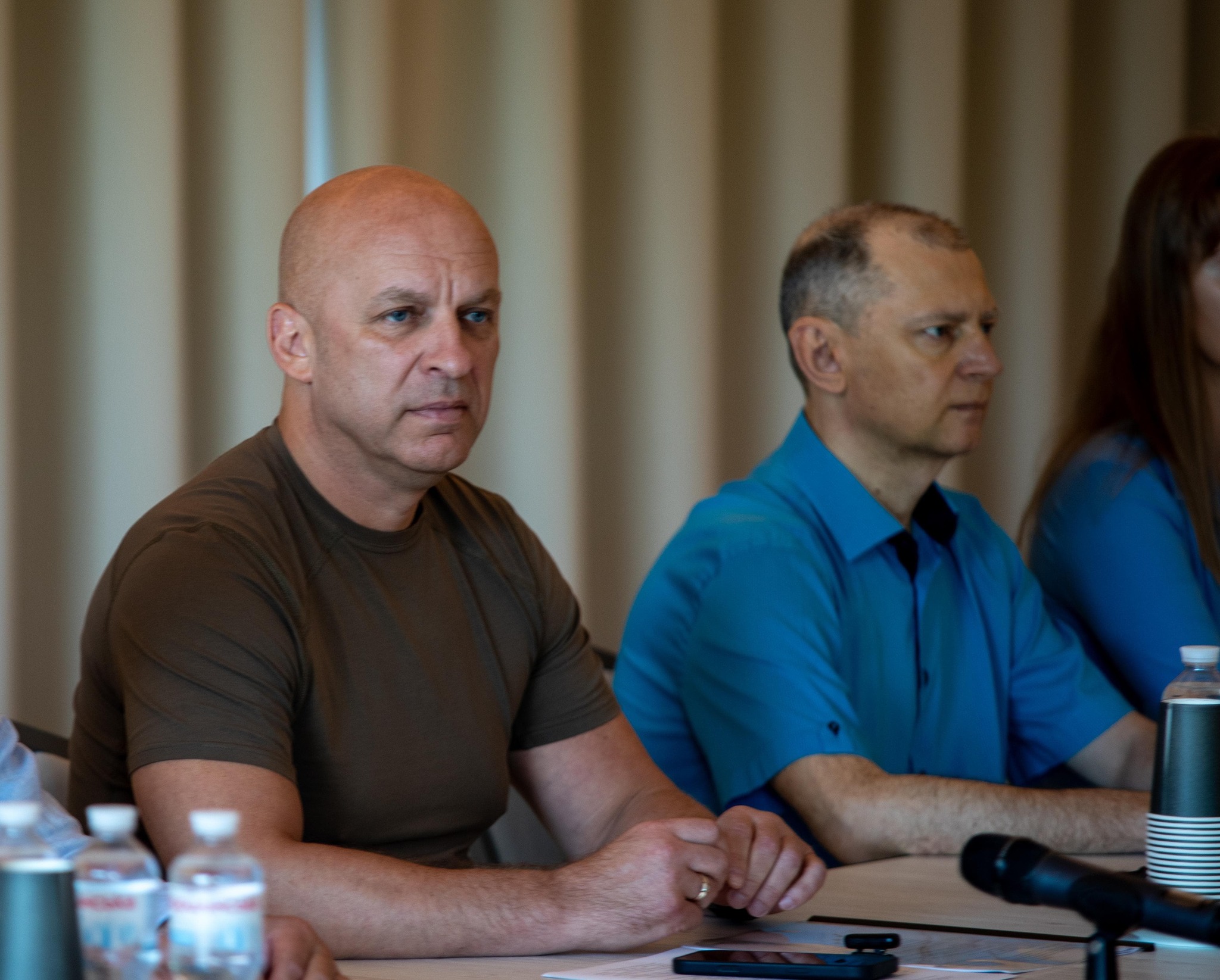 Вадим Філашкін та Володимир Мицик на зустрічі зі спортсменами та тренерами Донеччини.