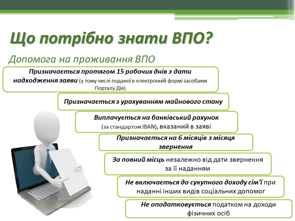 Що потрібно знати ВПО? Допомога на проживання ВПО