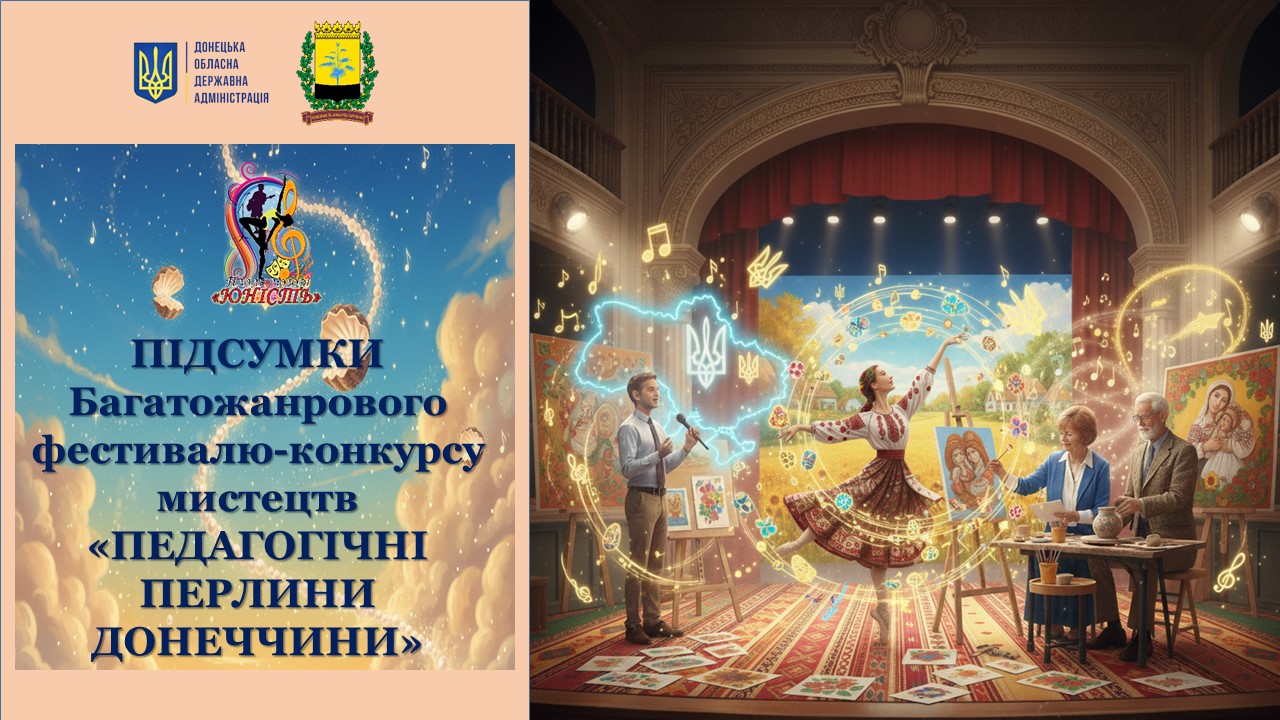 Афіша багатожанрового фестивалю-конкурсу мистецтв «Педагогічні перлини Донеччини»