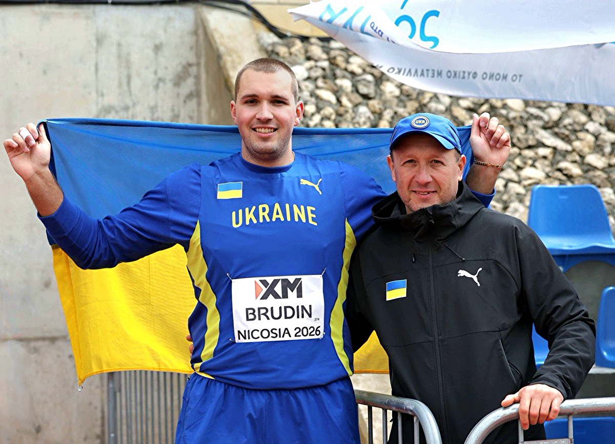 Переможець Кубку Європи в метанні диска Михайло Брудін та його батько Юрій Брудін визнані кращими серед олімпійців Донеччини у березні 2026 року