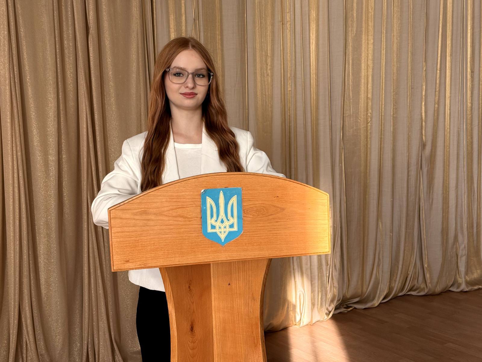 Учасниця обласного конкурсу « Молода людина року 2026» у номінації «Імпульс молодіжних ініціатив» Дарія Лавренюк