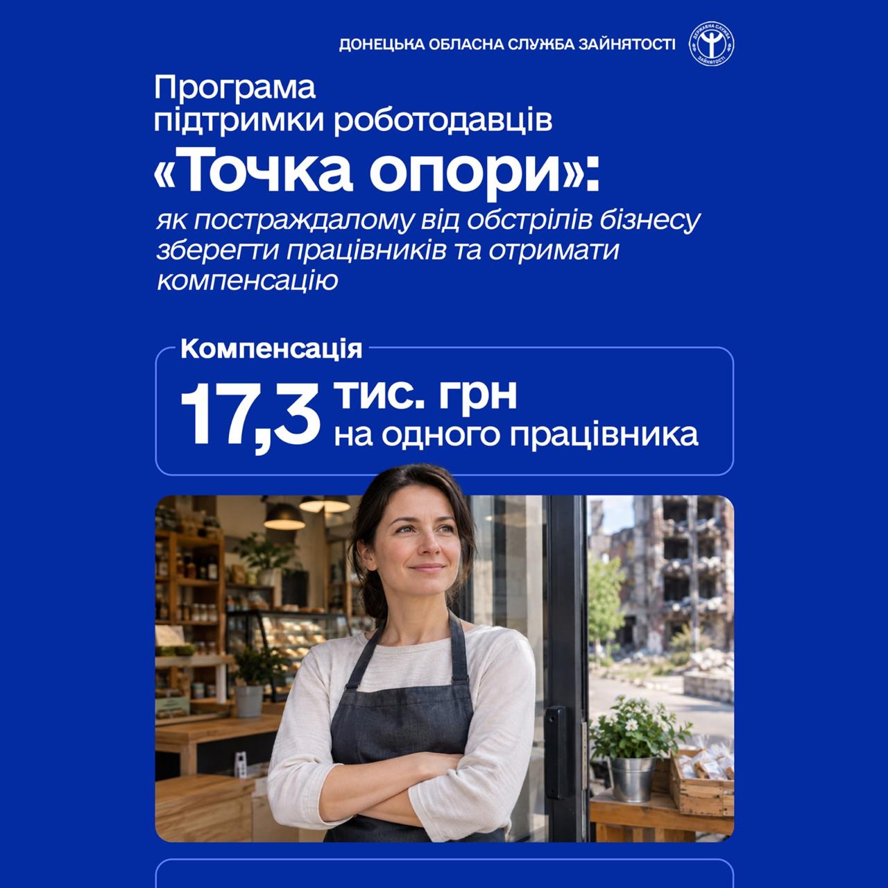 Програма підтримки роботодавців «Точка опори»: як постраждалому від обстрілів бізнесу зберегти працівників та отримати компенсацію